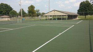 finished tennis courts